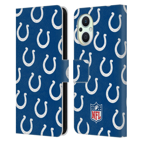 NFL Indianapolis Colts Artwork Patterns Leather Book Wallet Case Cover For OPPO Reno8 Lite