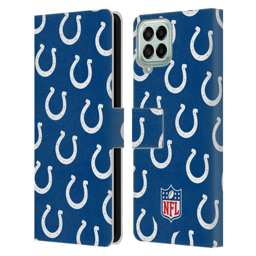 NFL Indianapolis Colts Artwork Patterns Leather Book Wallet Case Cover For Samsung Galaxy M33 (2022)