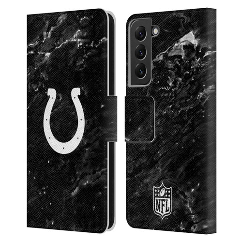 NFL Indianapolis Colts Artwork Marble Leather Book Wallet Case Cover For Samsung Galaxy S22+ 5G