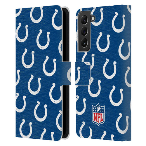 NFL Indianapolis Colts Artwork Patterns Leather Book Wallet Case Cover For Samsung Galaxy S22+ 5G