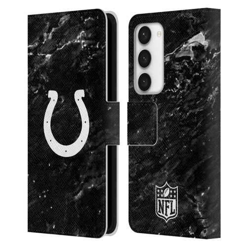 NFL Indianapolis Colts Artwork Marble Leather Book Wallet Case Cover For Samsung Galaxy S23 5G