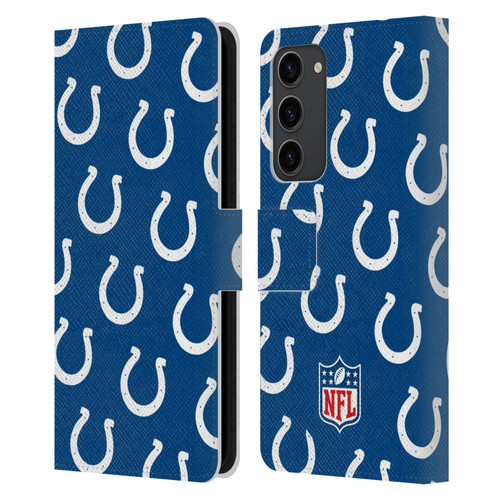 NFL Indianapolis Colts Artwork Patterns Leather Book Wallet Case Cover For Samsung Galaxy S23+ 5G