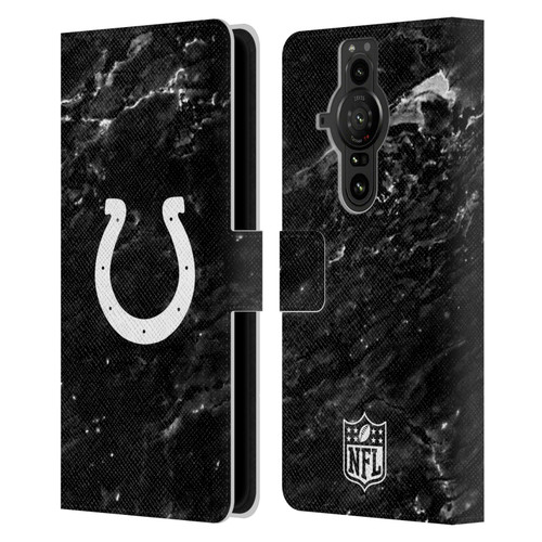 NFL Indianapolis Colts Artwork Marble Leather Book Wallet Case Cover For Sony Xperia Pro-I
