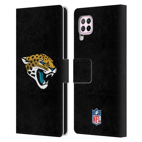 NFL Jacksonville Jaguars Logo Plain Leather Book Wallet Case Cover For Huawei Nova 6 SE / P40 Lite