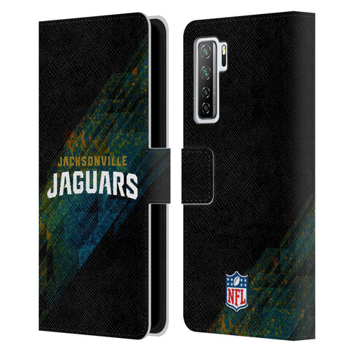 NFL Jacksonville Jaguars Logo Blur Leather Book Wallet Case Cover For Huawei Nova 7 SE/P40 Lite 5G