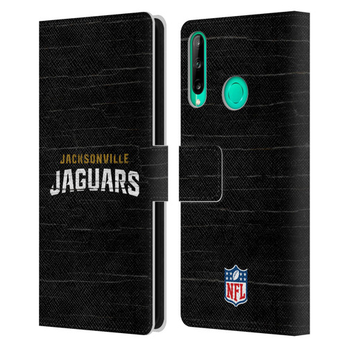 NFL Jacksonville Jaguars Logo Distressed Look Leather Book Wallet Case Cover For Huawei P40 lite E