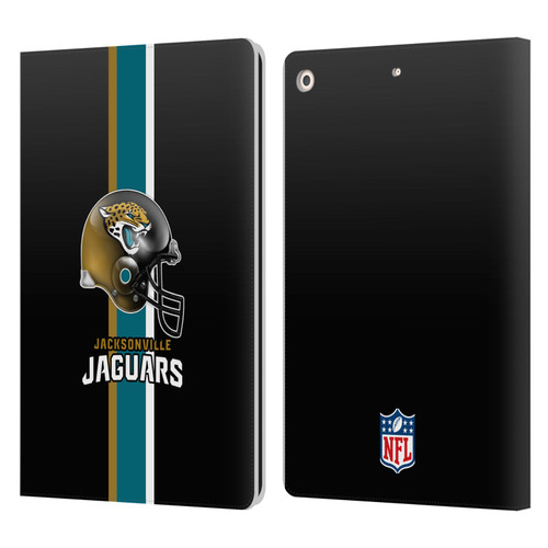 NFL Jacksonville Jaguars Logo Helmet Leather Book Wallet Case Cover For Apple iPad 10.2 2019/2020/2021