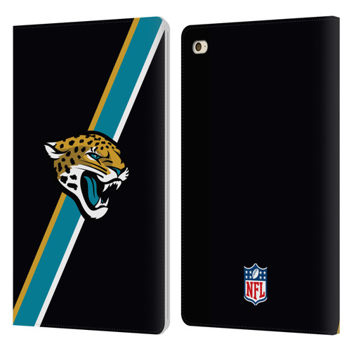 NFL Jacksonville Jaguars Logo Stripes Leather Book Wallet Case Cover For Apple iPad mini 4