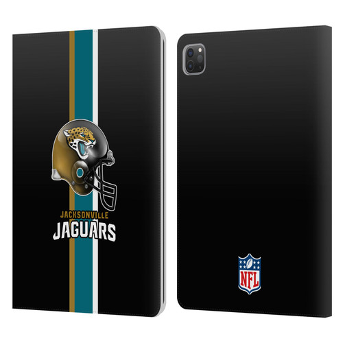 NFL Jacksonville Jaguars Logo Helmet Leather Book Wallet Case Cover For Apple iPad Pro 11 2020 / 2021 / 2022