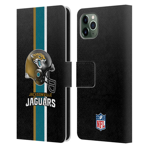 NFL Jacksonville Jaguars Logo Helmet Leather Book Wallet Case Cover For Apple iPhone 11 Pro Max