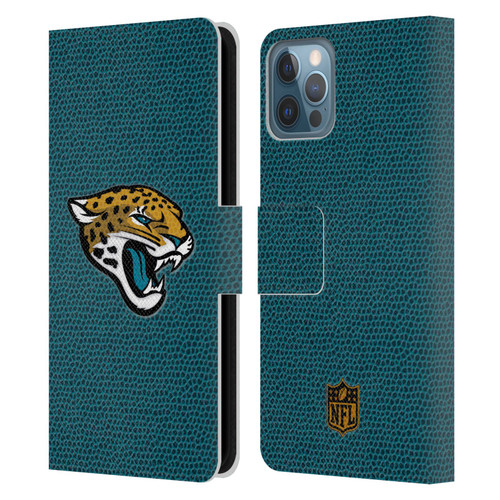 NFL Jacksonville Jaguars Logo Football Leather Book Wallet Case Cover For Apple iPhone 12 / iPhone 12 Pro