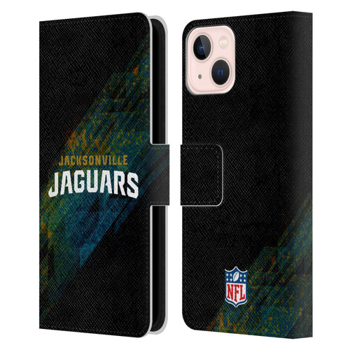 NFL Jacksonville Jaguars Logo Blur Leather Book Wallet Case Cover For Apple iPhone 13