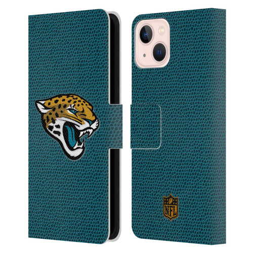 NFL Jacksonville Jaguars Logo Football Leather Book Wallet Case Cover For Apple iPhone 13