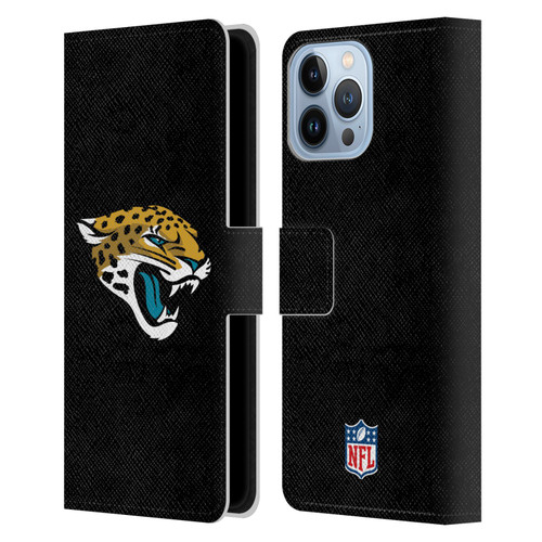 NFL Jacksonville Jaguars Logo Plain Leather Book Wallet Case Cover For Apple iPhone 13 Pro Max