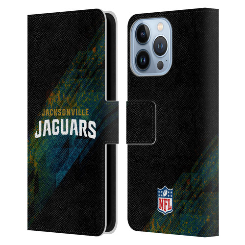 NFL Jacksonville Jaguars Logo Blur Leather Book Wallet Case Cover For Apple iPhone 13 Pro