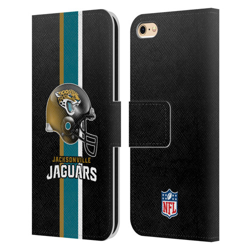 NFL Jacksonville Jaguars Logo Helmet Leather Book Wallet Case Cover For Apple iPhone 6 / iPhone 6s