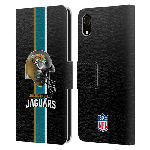 NFL Jacksonville Jaguars Logo Helmet Leather Book Wallet Case Cover For Apple iPhone XR