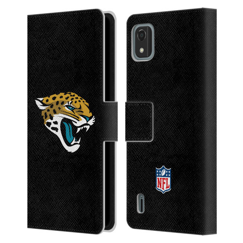 NFL Jacksonville Jaguars Logo Plain Leather Book Wallet Case Cover For Nokia C2 2nd Edition
