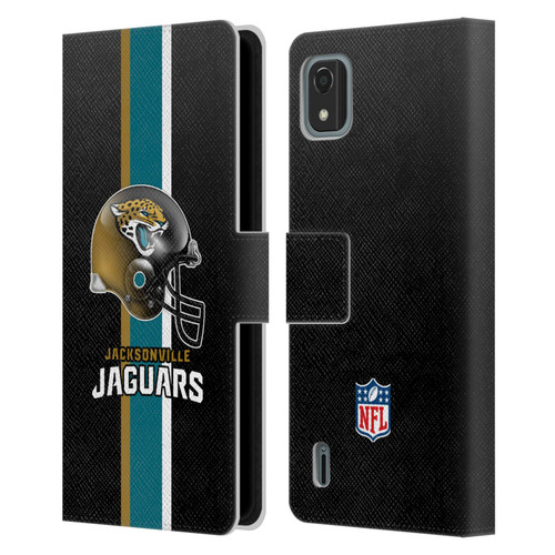 NFL Jacksonville Jaguars Logo Helmet Leather Book Wallet Case Cover For Nokia C2 2nd Edition