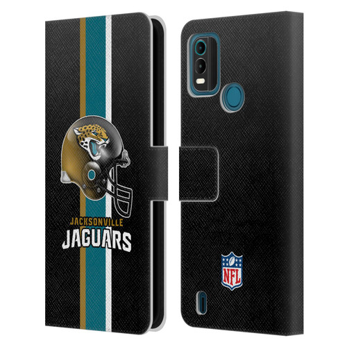 NFL Jacksonville Jaguars Logo Helmet Leather Book Wallet Case Cover For Nokia G11 Plus