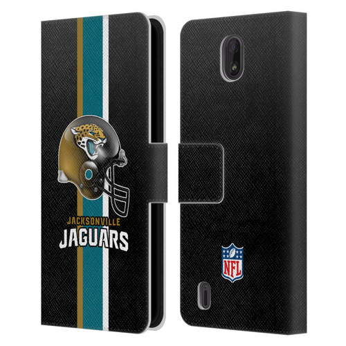 NFL Jacksonville Jaguars Logo Helmet Leather Book Wallet Case Cover For Nokia C01 Plus/C1 2nd Edition