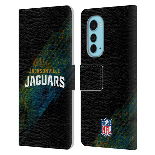 NFL Jacksonville Jaguars Logo Blur Leather Book Wallet Case Cover For Motorola Edge (2022)