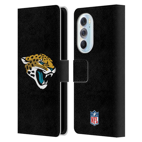 NFL Jacksonville Jaguars Logo Plain Leather Book Wallet Case Cover For Motorola Edge X30