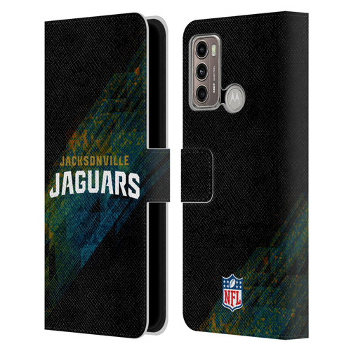 NFL Jacksonville Jaguars Logo Blur Leather Book Wallet Case Cover For Motorola Moto G60 / Moto G40 Fusion