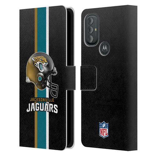 NFL Jacksonville Jaguars Logo Helmet Leather Book Wallet Case Cover For Motorola Moto G10 / Moto G20 / Moto G30