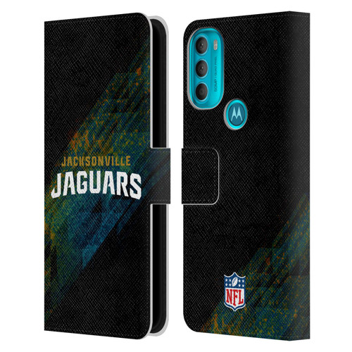 NFL Jacksonville Jaguars Logo Blur Leather Book Wallet Case Cover For Motorola Moto G71 5G