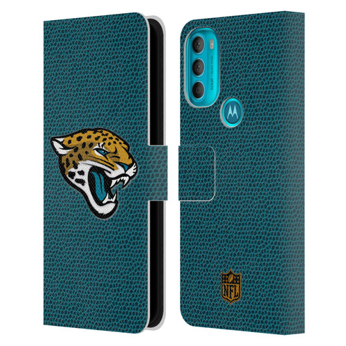 NFL Jacksonville Jaguars Logo Football Leather Book Wallet Case Cover For Motorola Moto G71 5G