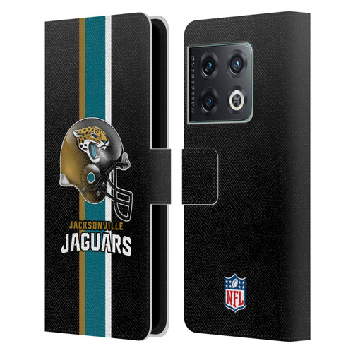 NFL Jacksonville Jaguars Logo Helmet Leather Book Wallet Case Cover For OnePlus 10 Pro