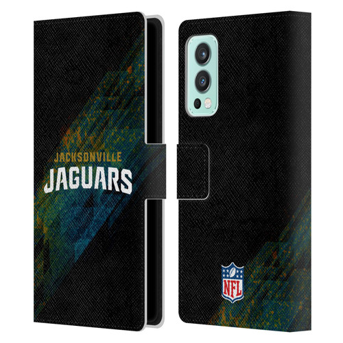 NFL Jacksonville Jaguars Logo Blur Leather Book Wallet Case Cover For OnePlus Nord 2 5G