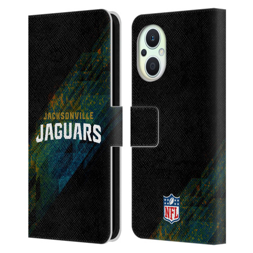 NFL Jacksonville Jaguars Logo Blur Leather Book Wallet Case Cover For OPPO Reno8 Lite