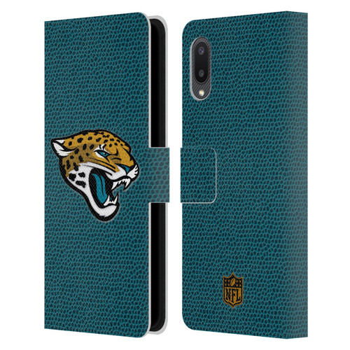 NFL Jacksonville Jaguars Logo Football Leather Book Wallet Case Cover For Samsung Galaxy A02/M02 (2021)