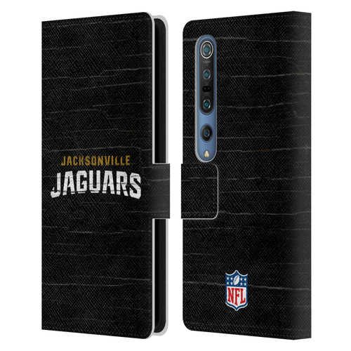 NFL Jacksonville Jaguars Logo Distressed Look Leather Book Wallet Case Cover For Xiaomi Mi 10 5G / Mi 10 Pro 5G