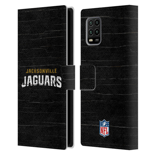 NFL Jacksonville Jaguars Logo Distressed Look Leather Book Wallet Case Cover For Xiaomi Mi 10 Lite 5G