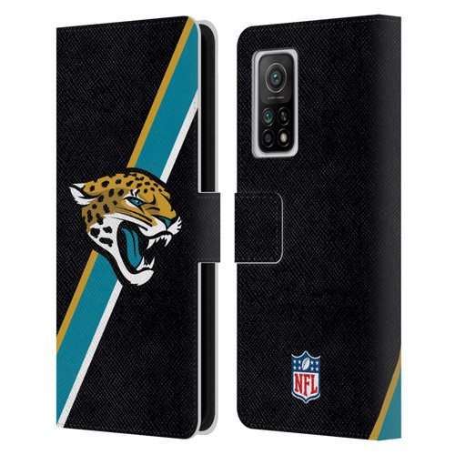 NFL Jacksonville Jaguars Logo Stripes Leather Book Wallet Case Cover For Xiaomi Mi 10T 5G