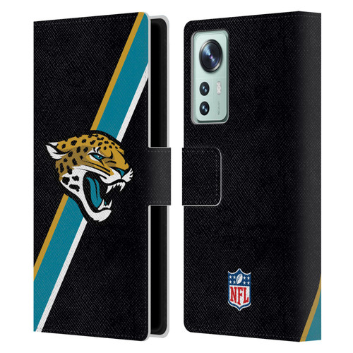 NFL Jacksonville Jaguars Logo Stripes Leather Book Wallet Case Cover For Xiaomi 12