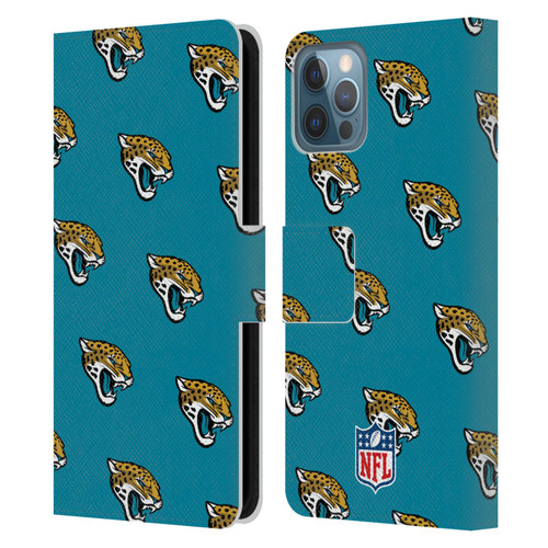 NFL Jacksonville Jaguars Artwork Patterns Leather Book Wallet Case Cover For Apple iPhone 12 / iPhone 12 Pro