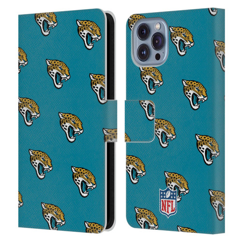 NFL Jacksonville Jaguars Artwork Patterns Leather Book Wallet Case Cover For Apple iPhone 14