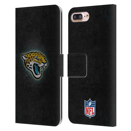 NFL Jacksonville Jaguars Artwork LED Leather Book Wallet Case Cover For Apple iPhone 7 Plus / iPhone 8 Plus