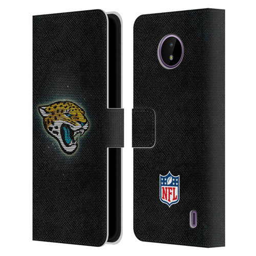 NFL Jacksonville Jaguars Artwork LED Leather Book Wallet Case Cover For Nokia C10 / C20