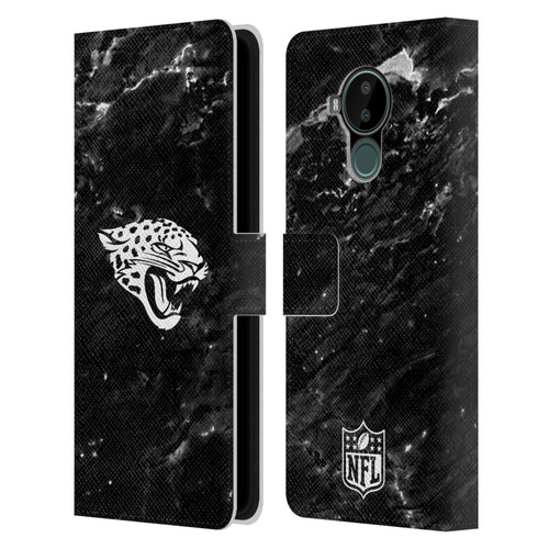 NFL Jacksonville Jaguars Artwork Marble Leather Book Wallet Case Cover For Nokia C30