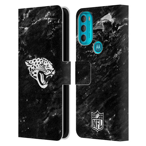 NFL Jacksonville Jaguars Artwork Marble Leather Book Wallet Case Cover For Motorola Moto G71 5G