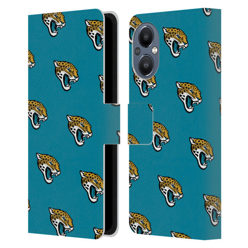 NFL Jacksonville Jaguars Artwork Patterns Leather Book Wallet Case Cover For OnePlus Nord N20 5G