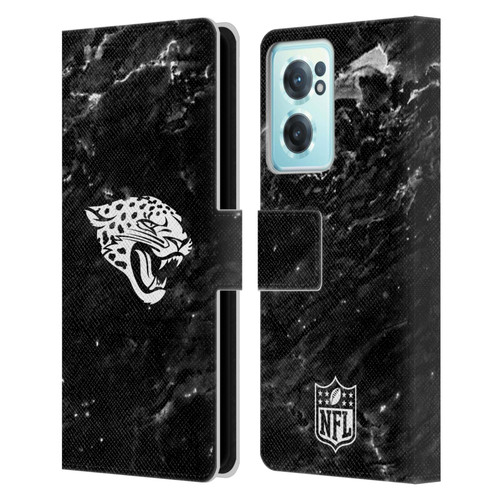 NFL Jacksonville Jaguars Artwork Marble Leather Book Wallet Case Cover For OnePlus Nord CE 2 5G