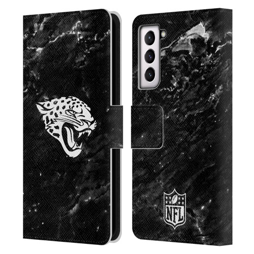 NFL Jacksonville Jaguars Artwork Marble Leather Book Wallet Case Cover For Samsung Galaxy S21 5G
