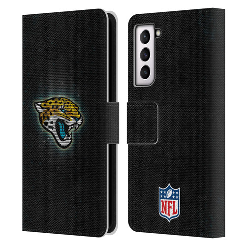 NFL Jacksonville Jaguars Artwork LED Leather Book Wallet Case Cover For Samsung Galaxy S21 5G