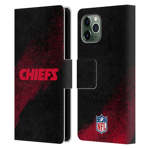 NFL Kansas City Chiefs Logo Blur Leather Book Wallet Case Cover For Apple iPhone 11 Pro